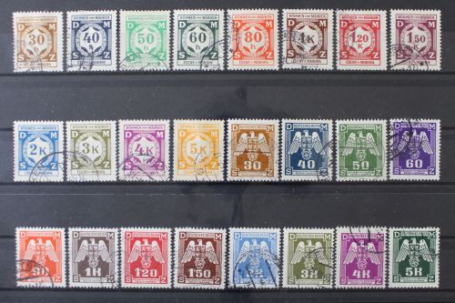 Böhmen & Mähren Dienstmarken, MiNr. 1-12 + 13-24, gestempelt