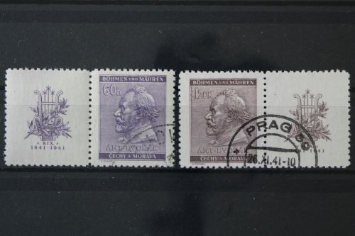 Böhmen & Mähren, MiNr. 73-74 Zierfelder, gestempelt