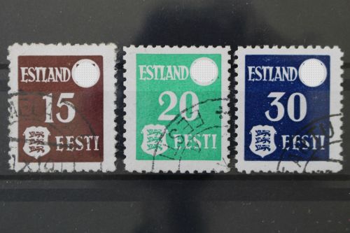 Estland, MiNr. 1-3 x, gestempelt