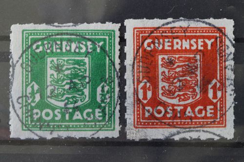 Guernsey, MiNr. 4-5, gestempelt, BPP Signatur