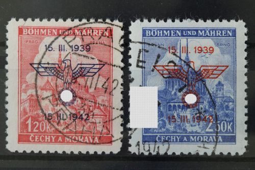 Böhmen & Mähren, MiNr. 83-84, gestempelt