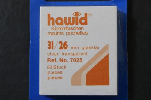 Hawid-Klemmtaschen, 50 Stück, glasklar, 31 x 26 mm
