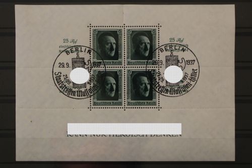 Deutsches Reich, MiNr. Block 11, gestempelt