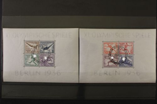 Deutsches Reich, MiNr. Block 5 + 6 ESST Olympia Stadion, gestempelt