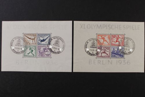 Deutsches Reich, MiNr. Block 5 + 6, gestempelt