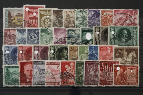 Deutsches Reich, MiNr. 828-863, Jahrgang 1943, gestempelt
