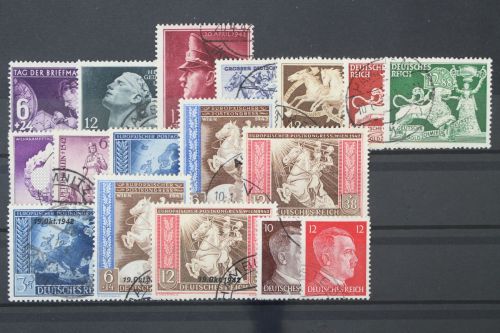 Deutsches Reich, MiNr. 811-827, Jahrgang 1942, gestempelt