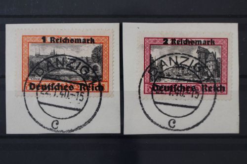 Deutsches Reich, MiNr. 728 + 729, Briefstücke
