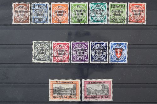 Deutsches Reich, MiNr. 716-729, gestempelt
