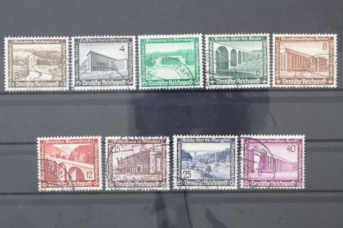 Deutsches Reich, MiNr. 634-642, gestempelt