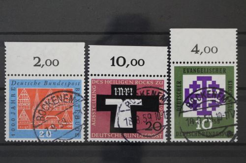 Deutschland (BRD), MiNr. 312, 313, 314 Oberränder, gestempelt