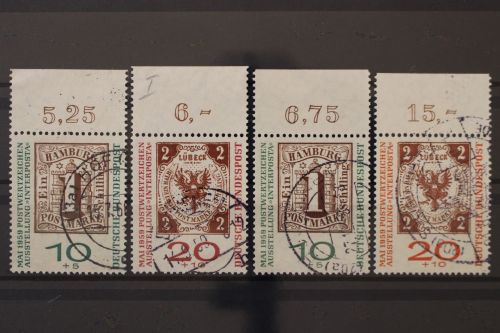 Deutschland (BRD), MiNr. 310-311 a+b Oberränder, gestempelt