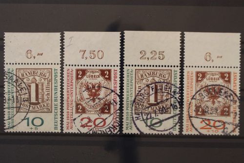 Deutschland (BRD), MiNr. 310-311 a+b Oberränder, gestempelt