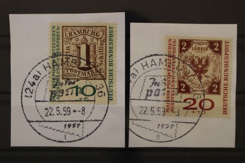 Deutschland (BRD), MiNr. 310-311 a, Briefstücke