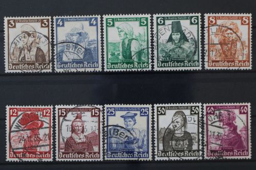 Deutsches Reich, MiNr. 588-597, gestempelt