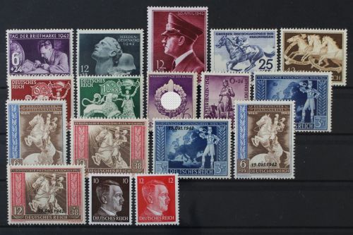 Deutsches Reich, MiNr. 811-827 Jahrgang 1942, postfrisch