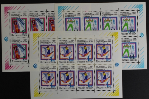 Russland, MiNr. 220-222 Kleinbögen, postfrisch