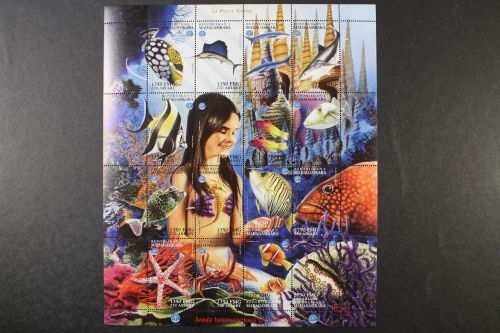 Madagaskar, Fische, MiNr. 2240-2255 ZD-Bogen, postfrisch