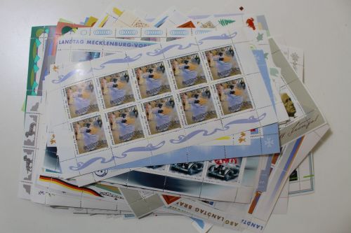 Deutschland 10er Bogen Partie, über 160 postfrische Bögen DM Zeit