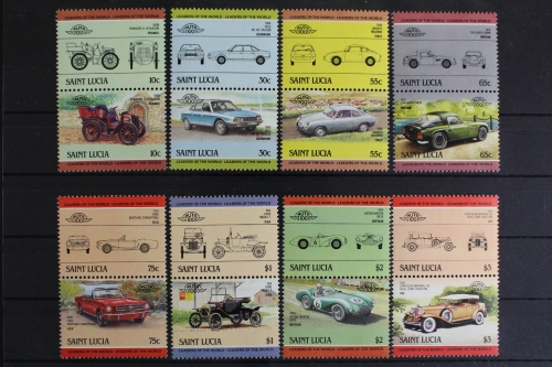 St. Lucia, Auto, MiNr. 696-711 ZD, postfrisch
