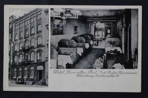 Hamburg, Hotel "Zur alten Post", Inh. Hulda Heyermann, Innenansicht