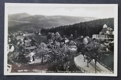Brückenberg, Riesengebirge, Ortsansicht, Schneekoppe, Hotel Waldschloß