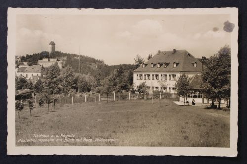 Neuhaus an der Pegnitz, Posterholungsheim, Blick auf Burg Veldenstein