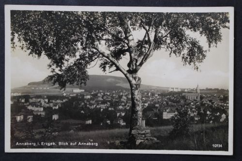 Annaberg i. Erzgebirge, Blick auf den Ort, Kirche