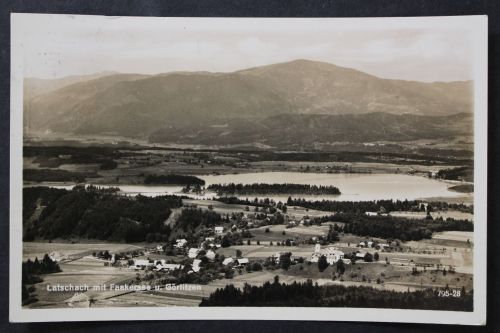Latschach, Ortsansicht mit Faakersee und Görlitzen, Österreich
