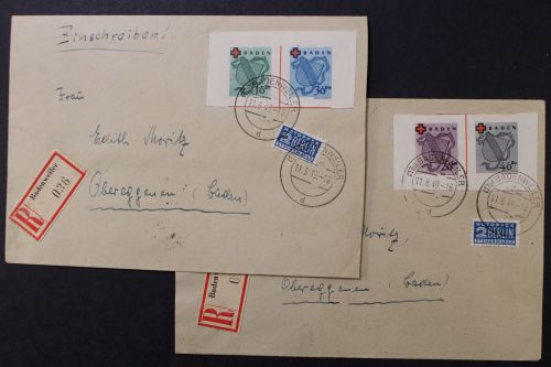 Franz. Zone Baden, MiNr. 42-45 B, Brief, BPP Kurzbefund