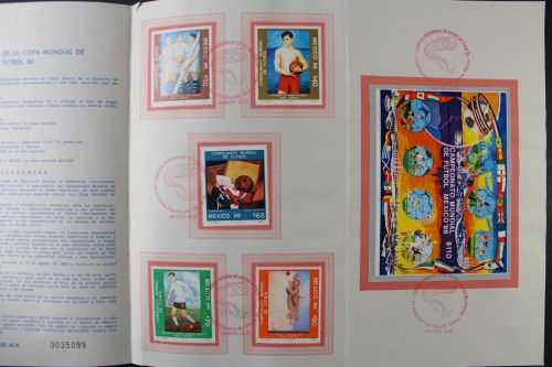 Mexiko, MiNr. 1985-1989 + Block 33, Faltblatt