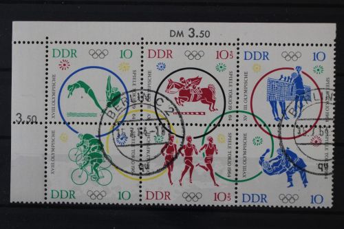 DDR, MiNr. 1039-1044 Sechserblock, Ecke links oben, EST