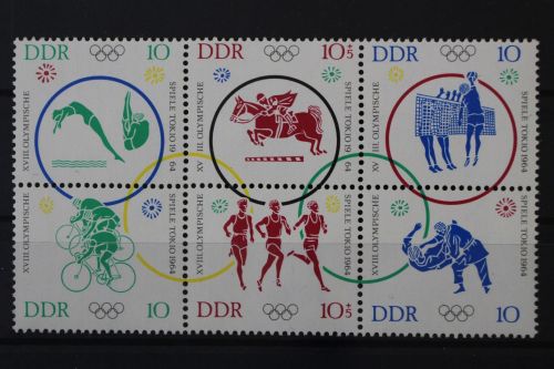 DDR, MiNr. 1039-1044 Sechserblock, postfrisch