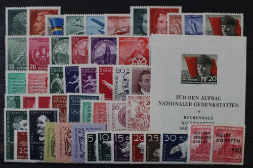 DDR, MiNr. 510-558, Jahrgang 1956, postfrisch