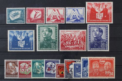 DDR, MiNr. 280-297 Jahrgang 1951, ungebraucht