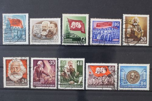 DDR, MiNr. 344-353, gestempelt