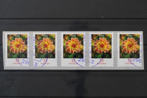 Deutschland, MiNr. 2514 skl. waag. Fünferstreifen, ZN 1565, gestempelt