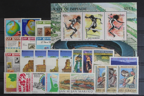 San Marino, MiNr. 1380-1406, Jahrgang 1988, postfrisch