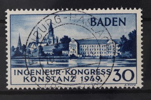 Franz. Zone Baden, MiNr. 46 II, Falschstempel