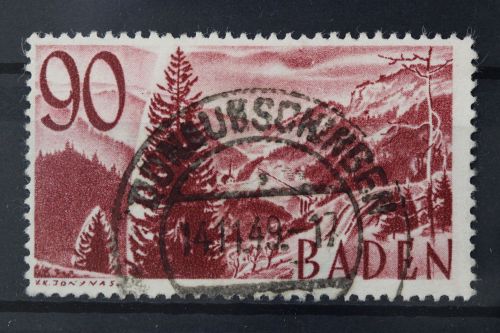 Franz. Zone Baden, MiNr. 37, gestempelt, BPP Signatur