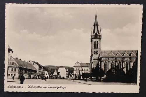 Hohenelbe - Sudetengau, im Riesengebirge, Teilansicht, Kirche