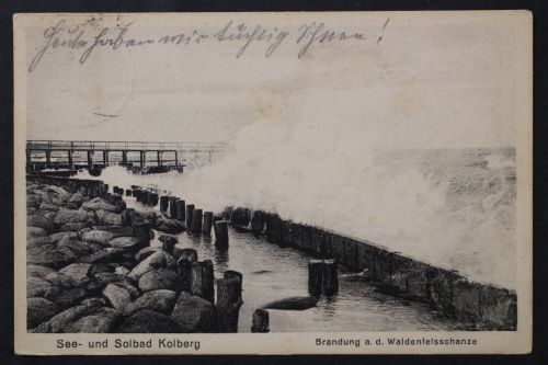 See- u. Solbad Kolberg, Brandung an der Waldenfelsschanze