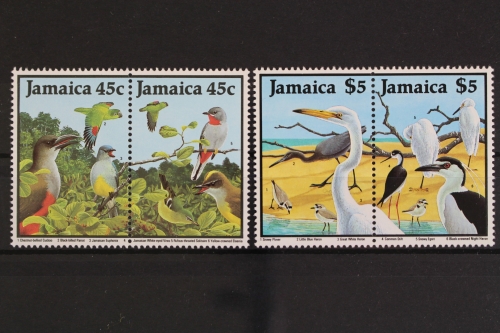 Jamaika, Vögel, MiNr. 687-690 Paare, postfrisch