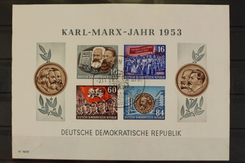 DDR, MiNr. Block 9 B Y I, gestempelt, VP Signatur