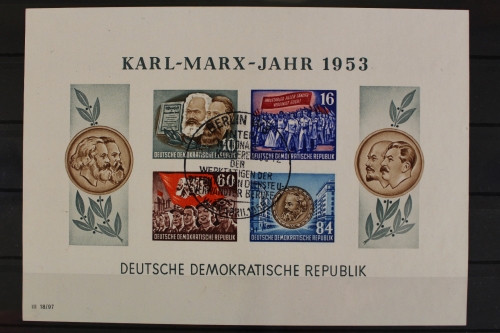DDR, MiNr. Block 9 B Y II, gestempelt, VP Signatur
