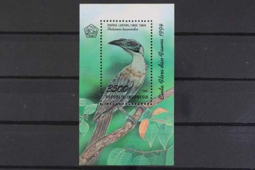 Indonesien, Vögel, MiNr. Block 98, postfrisch