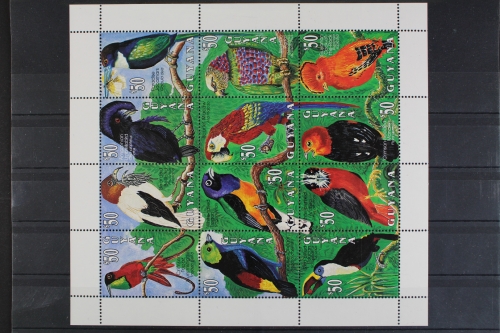 Guyana, Vögel, MiNr. 4055-4066 ZD - Bogen, postfrisch
