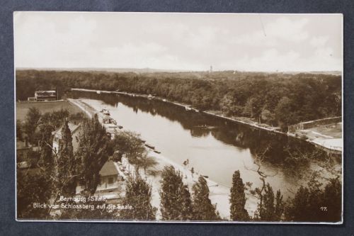 Bernburg-Saale, Blick vom Schlossberg auf die Saale