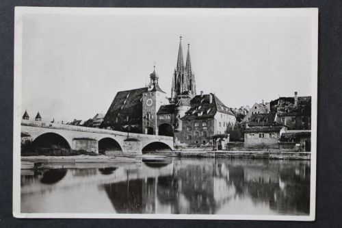 Regensburg, Donau, Brückentor, Salzstadel, Domtürme