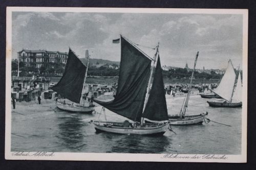 Seebad Ahlbeck, Blick von der Seebrücke, Segelboote